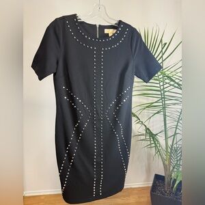 MICHAEL Michael Kors Black Studded Mini Dress